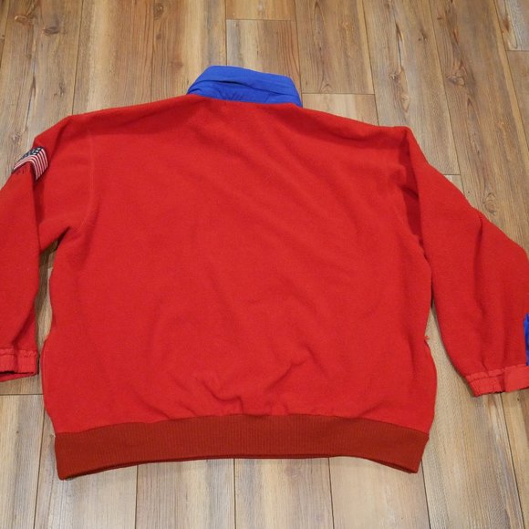🚫SOLD🚫 Vintage Polo Ralph Lauren Superman Red USA Polo Pullover Sweater Size L - Picture 6 of 12